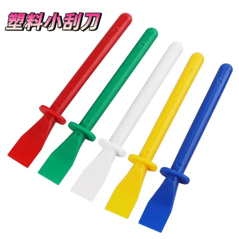 New plastic coloring small scraper handmade diy elastic scraper pottery mud oil painting leather glue sheet