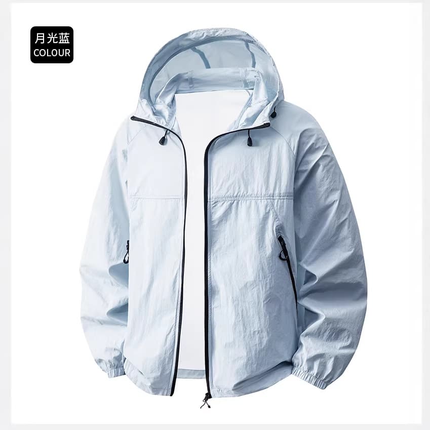 2026 UPF50+ Outdoor Skin Jacket UV Protection Lightweight 40D Nylon Wrinkle Men's Sun Protection Coat