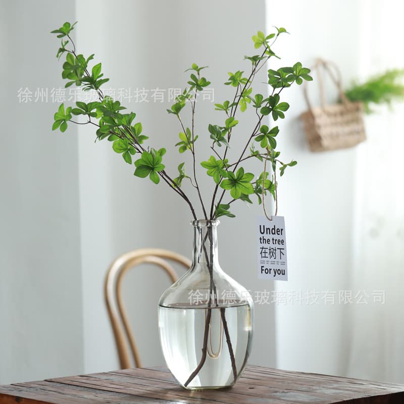 Wholesale Japanese-style belly vase for horse drunk wood, small mouth for hanging bell, green plant cuttings, water-cultured flower arrangement, home decoration