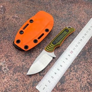 Hot Selling Cross-Border Butterfly 15017 Small Fixed Blade Knife with Kydex Sheath Dual Color G10 Handle Outdoor Camping Portable EDC Knife