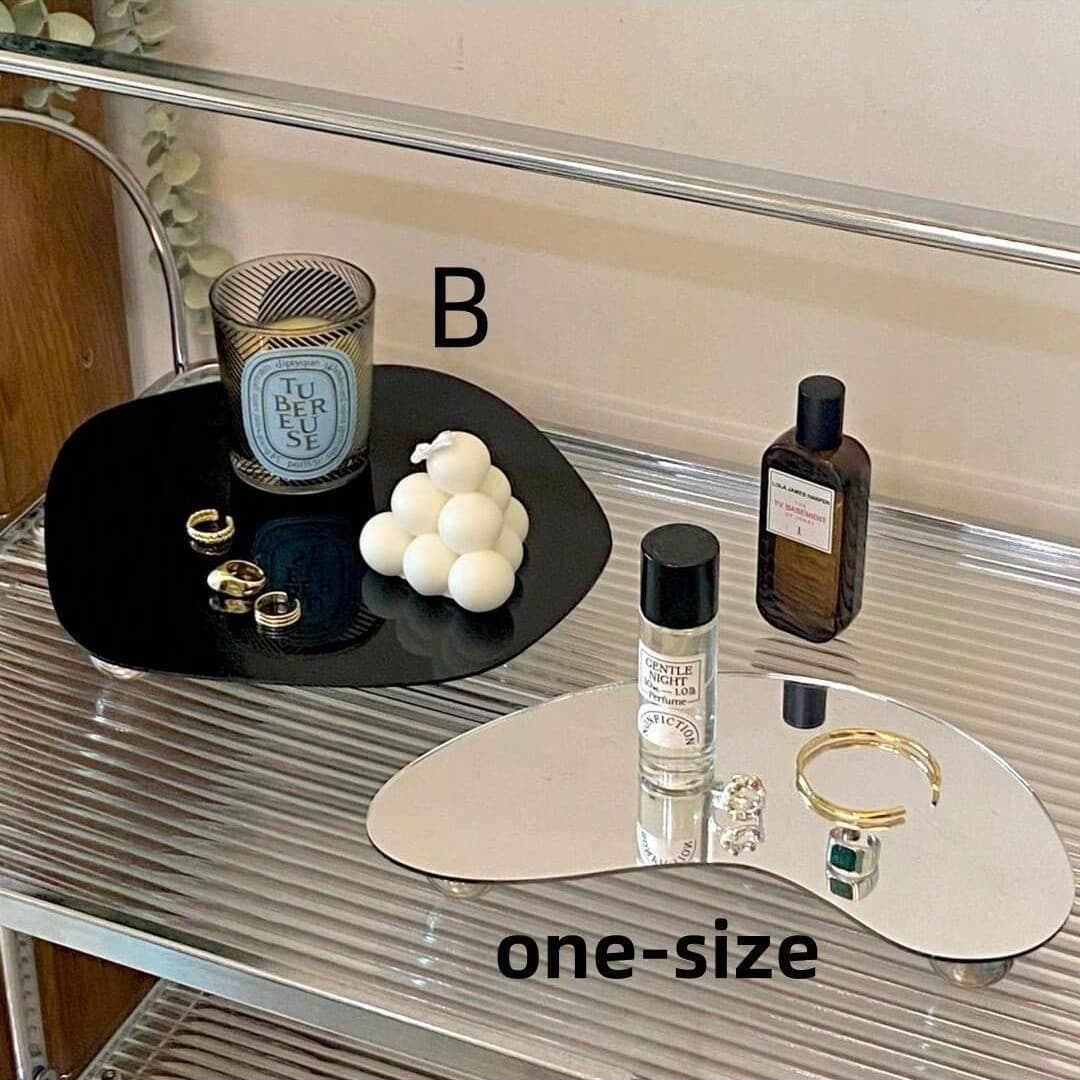 Mirrored acrylic tray for posing, photography, shooting props, atmospheric decorative small ornaments, jewelry background display tray