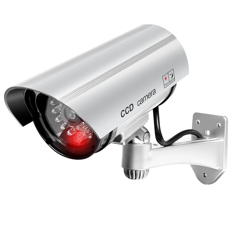 Fake Surveillance Camera with Light, Solar Fake Monitor, Dummy Camera, Fake Video Camera