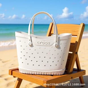 Cro Adult Cross-border New EVA Hole Beach Bag Tote Beach Bag Factory Direct Drop Shipping