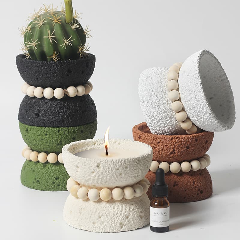 Cross-border matte candle container empty cup INS supports wax filling cement aromatherapy wax cup DIY high-looking can be made