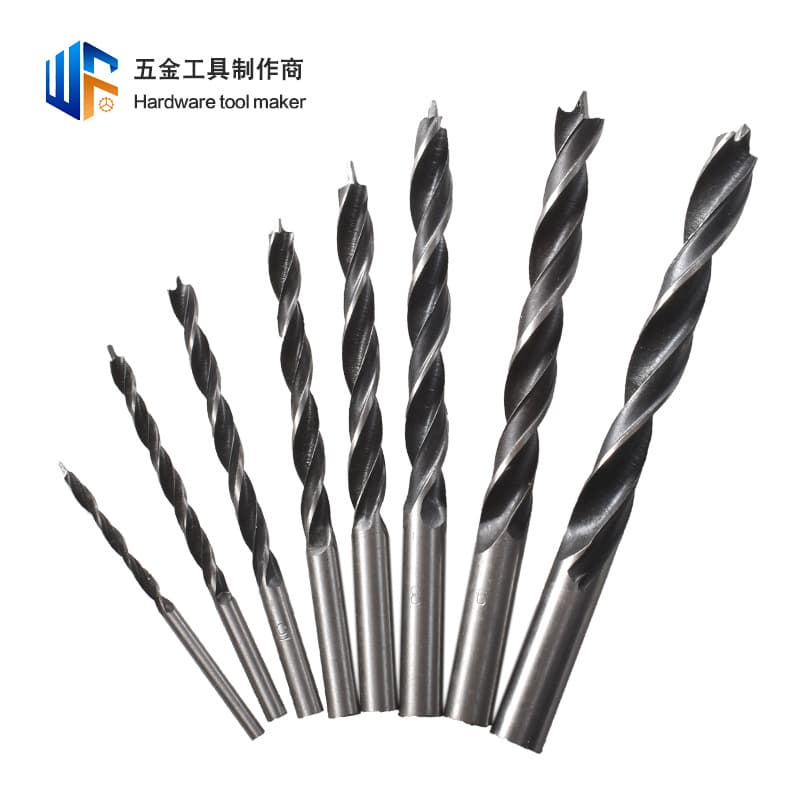 Hot Sale Three-Point Woodworking Twist Drill Bit Set, Straight Shank Three-Point Wood Drill Bits for Drilling Holes in Wood