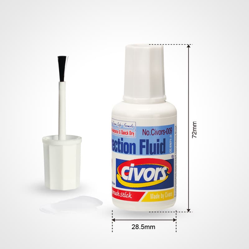 Factory Stock Bottle-Type Brush Style Correction Fluid for Students and Offices, Bulk Discounts, Leak-Proof Business Gifts