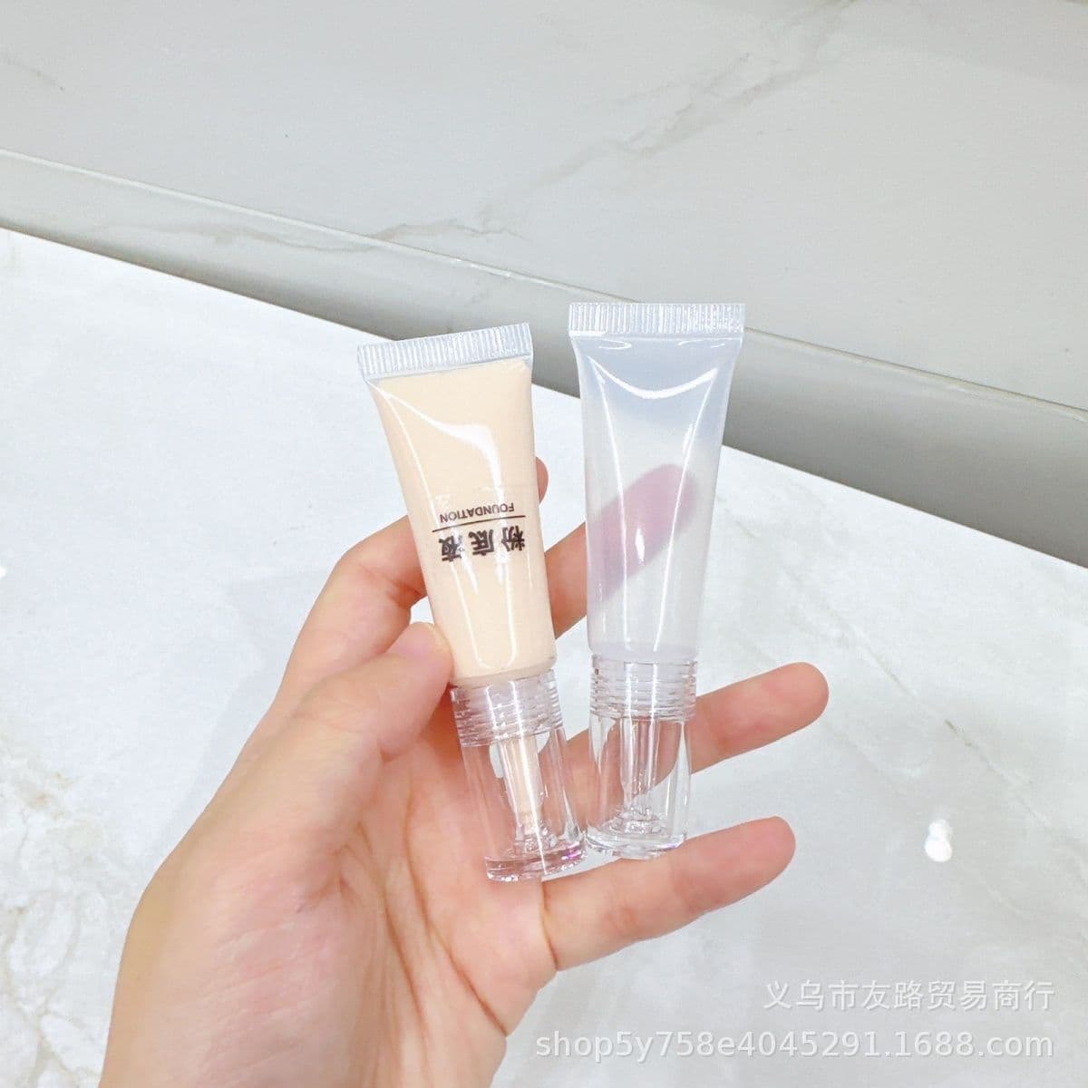In-stock 10ml dropper tip foundation sample tube lotion hyaluronic acid serum portable empty tube