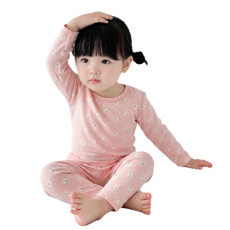Autumn Children's Long-Sleeve Thermal Underwear Set, Class A Seamless Baby Inner Wear, Two-Piece Set for Boys and Girls, Lycra Fabric