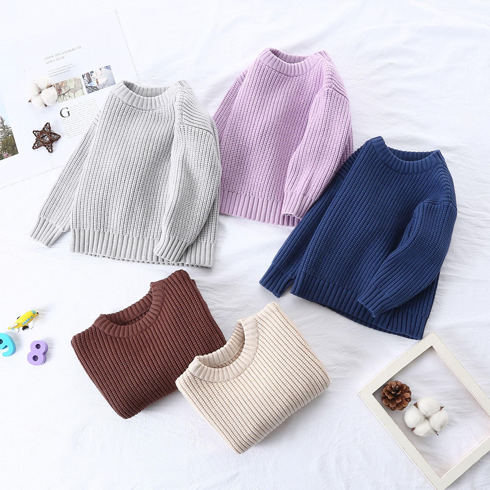 INS Hot-Selling, Foreign Trade Cross-border Children's Wear, Baby Sweater, Infant Boy/Girl Loose Knit Jacket for Autumn/Winter