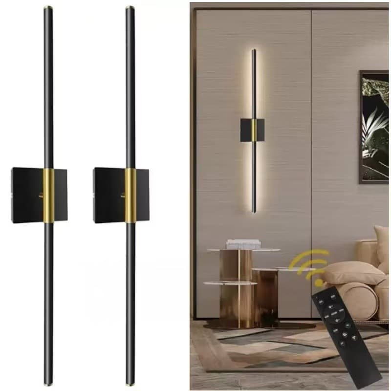 Cross-border Wireless Installable 433 Stepless Dimming Ultra-long Battery Life Bedside Living Room Strip Charging Wall Light