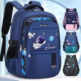 Kids Backpack for Elementary Students Grades 1-6, Spine-Protecting, Lightweight, Waterproof, Space-Themed, Durable, Travel