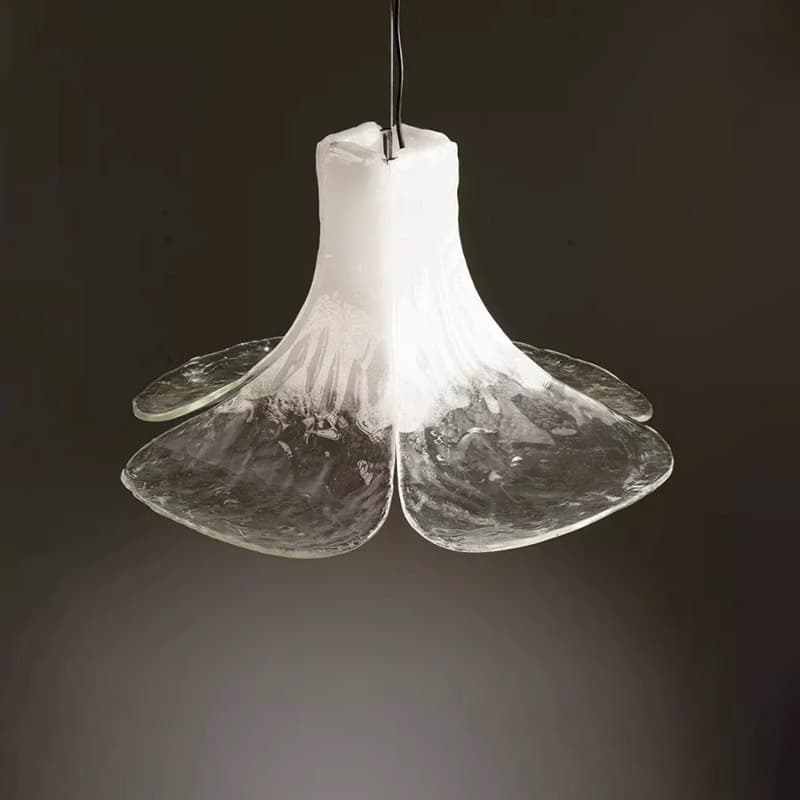 Murano Gradient Petal Glass Bedroom Bedside Pendant Light Creative Hallway Chandelier