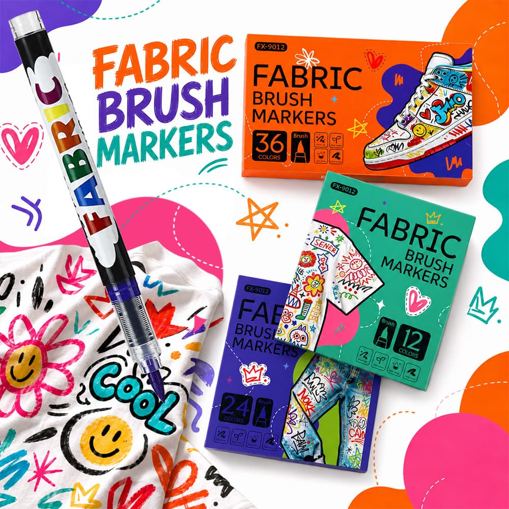 Hot-Selling Fabric Markers for Students, Clothing Painting Graffiti Creative Pens, Washable Non-Fading Markers