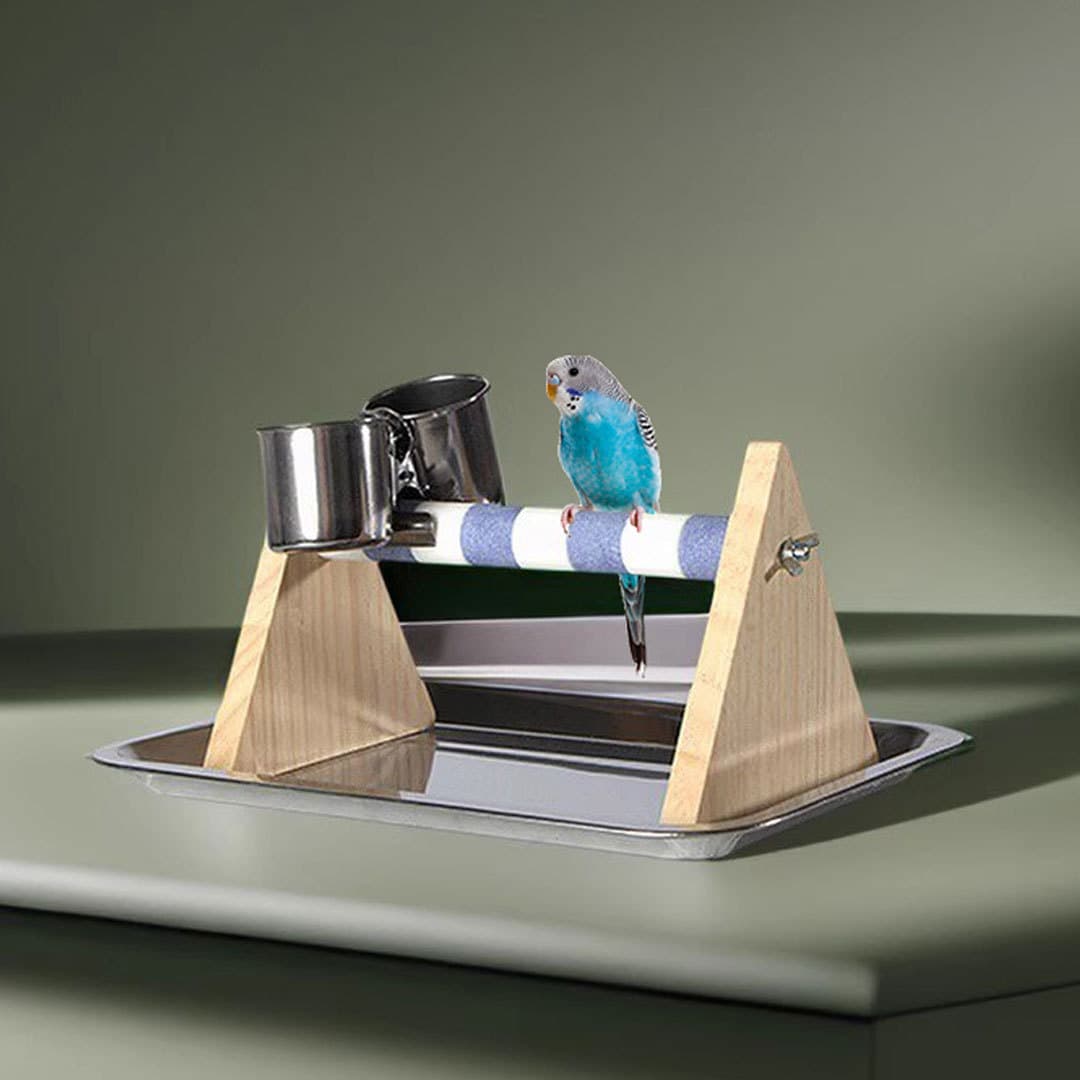 Parrot Pepper Wood Perch Stand, Bird Cage Perch, Budgie, Diamond Dove, Peach-Faced Lovebird, Cockatiel, Grinding Toy, Pet Supplies