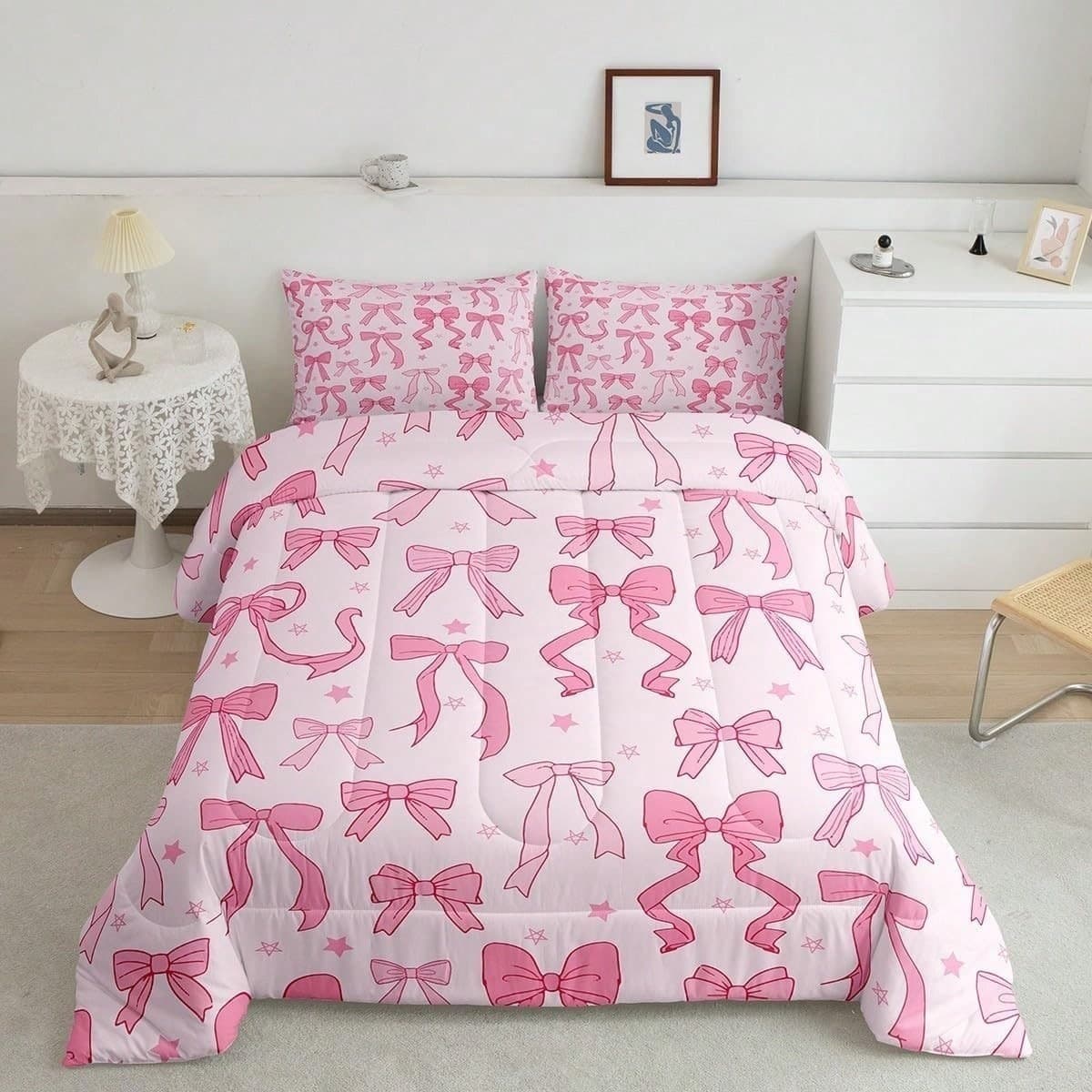 A variety of bow-tie comfortable feather silk cotton quilts Amazon cross-border fat quilt set digital printing one piece drop shipping