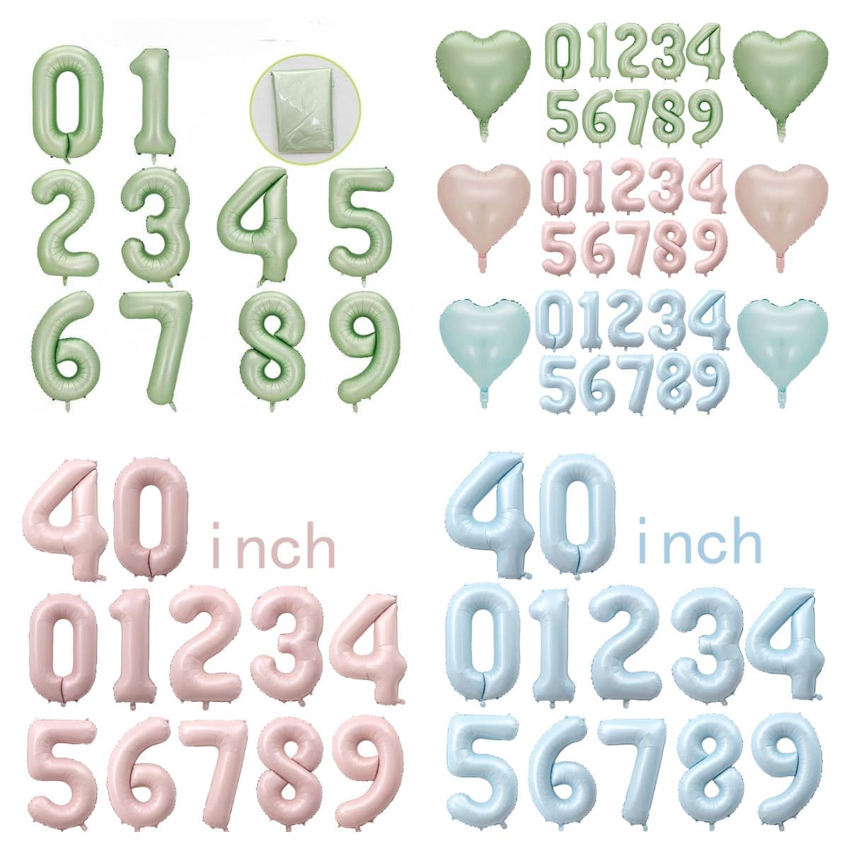 Large 40-Inch Aluminum Foil Balloons Heart-Shaped Baby Powder Blue BABY Pink Blue Birthday Decorations Wholesale Balloons