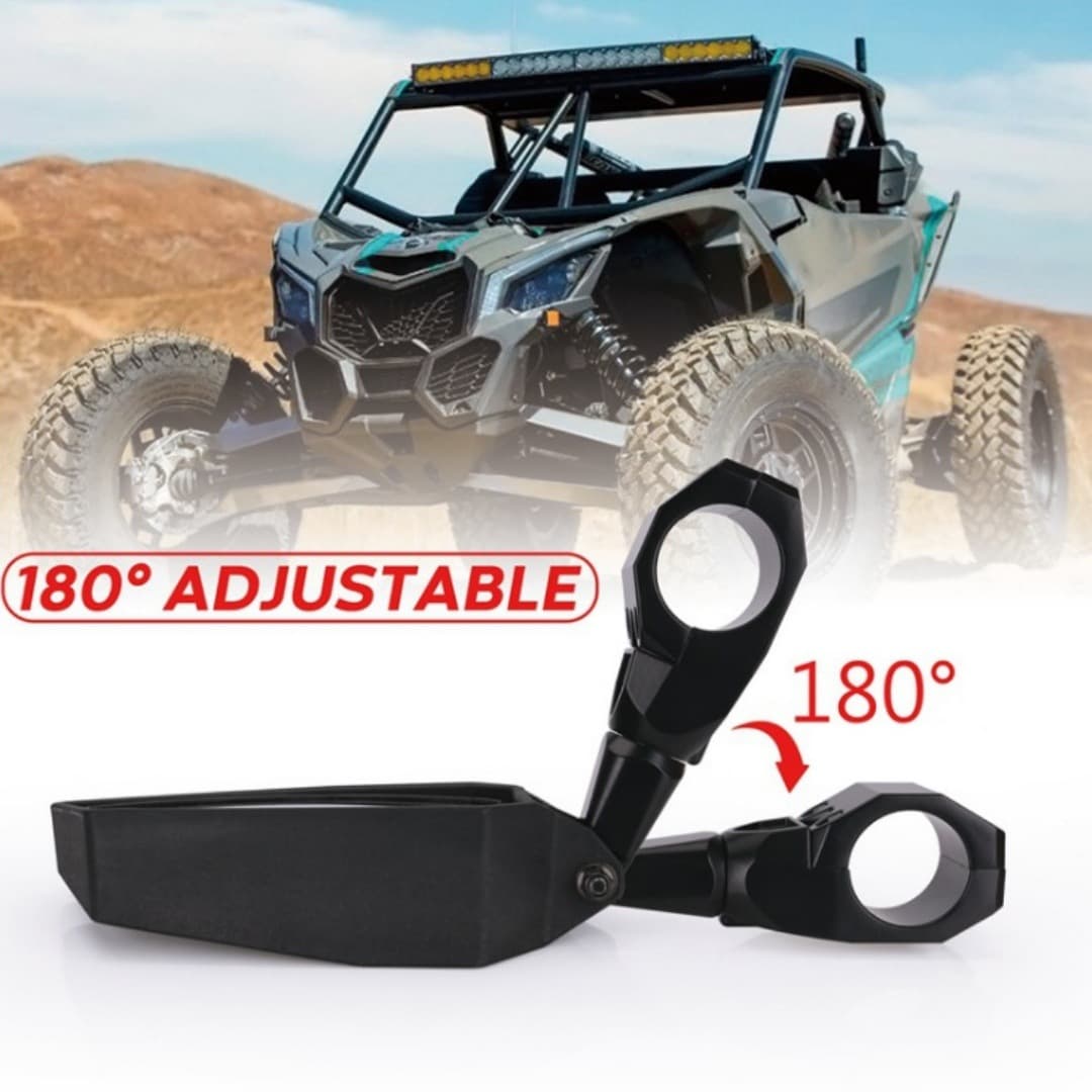 Cross-Border ATV/UTV Wide-Angle All-Terrain Farmer's Vehicle Rearview Mirror 1.75/2inch Bracket Universal Rearview Mirror