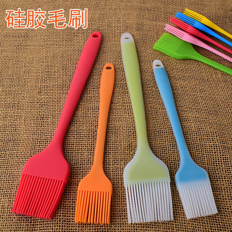 Jiaju fully enclosed transparent silicone brush, milk and butter brush, cake baking and BBQ bristle brush, heat-resistant