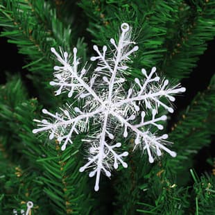 Wholesale Hot Selling 11cm Plastic Christmas Snowflake Ornaments Christmas Tree Decorations 3 Pieces Per Pack