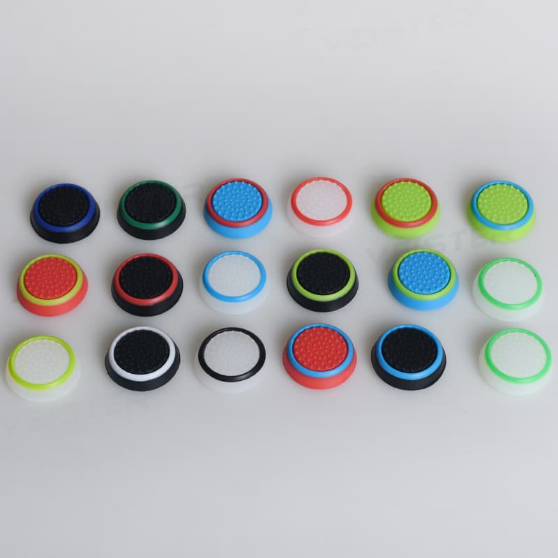 Glowing Mushroom Head Dual-Color Silicone Cap for PS4 PS3 PS5 Xbox One 360 Game Controller Sticks Night Light Luminous Handle