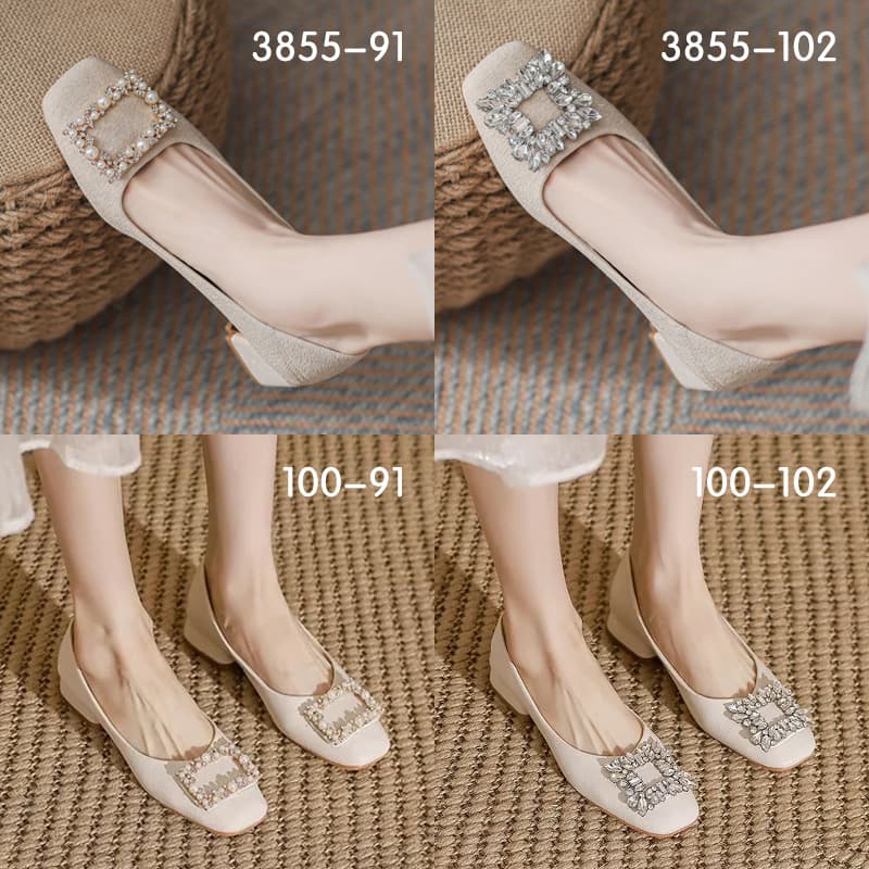 Wide and Plus Size Low Heel Shoes for Women, Comfort Fit for Wide Feet, Large Size 41-43, New Style Flat Shoes