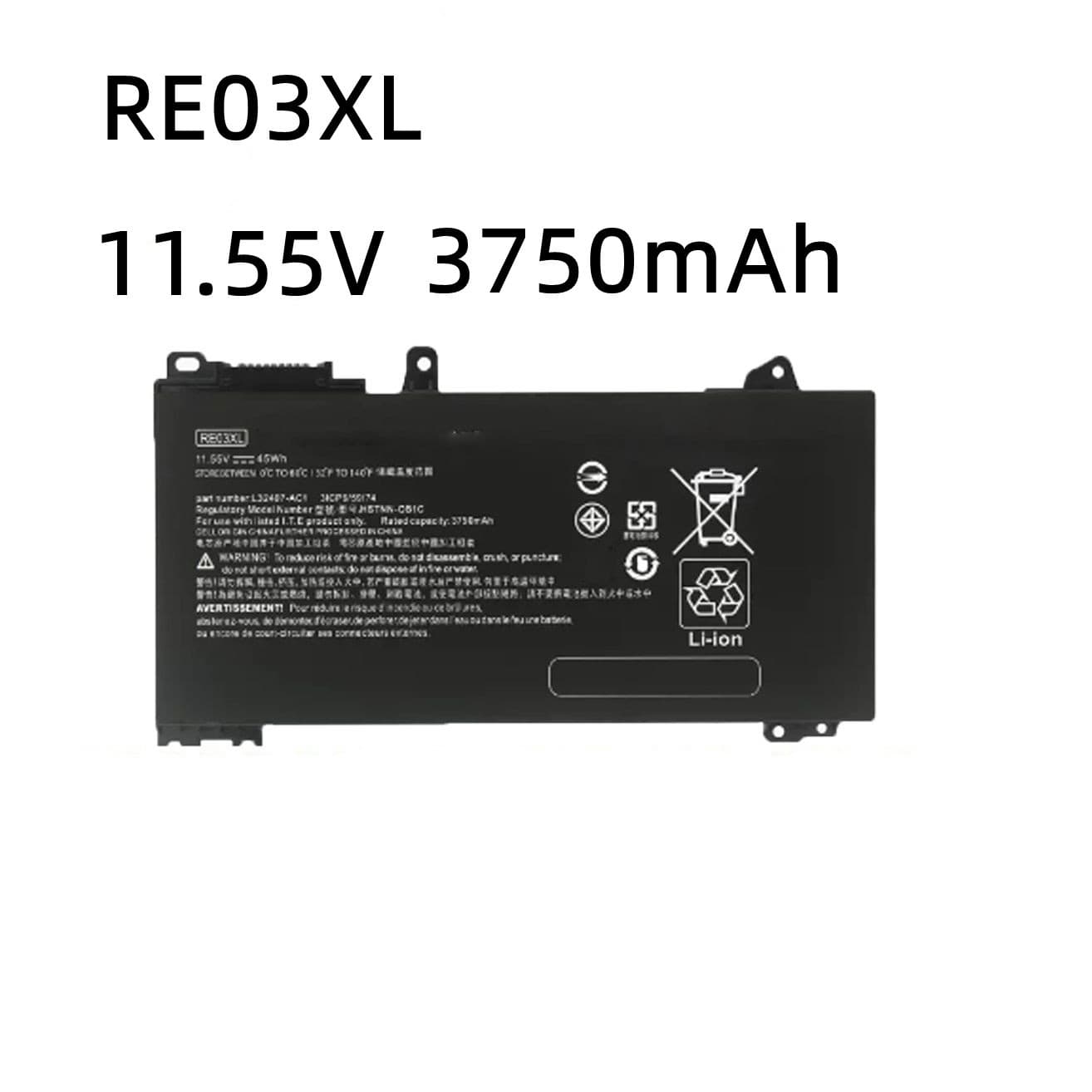 Battery compatible with HP ProBook 430 445 445R 455R G6 G7 RE03XL laptops
