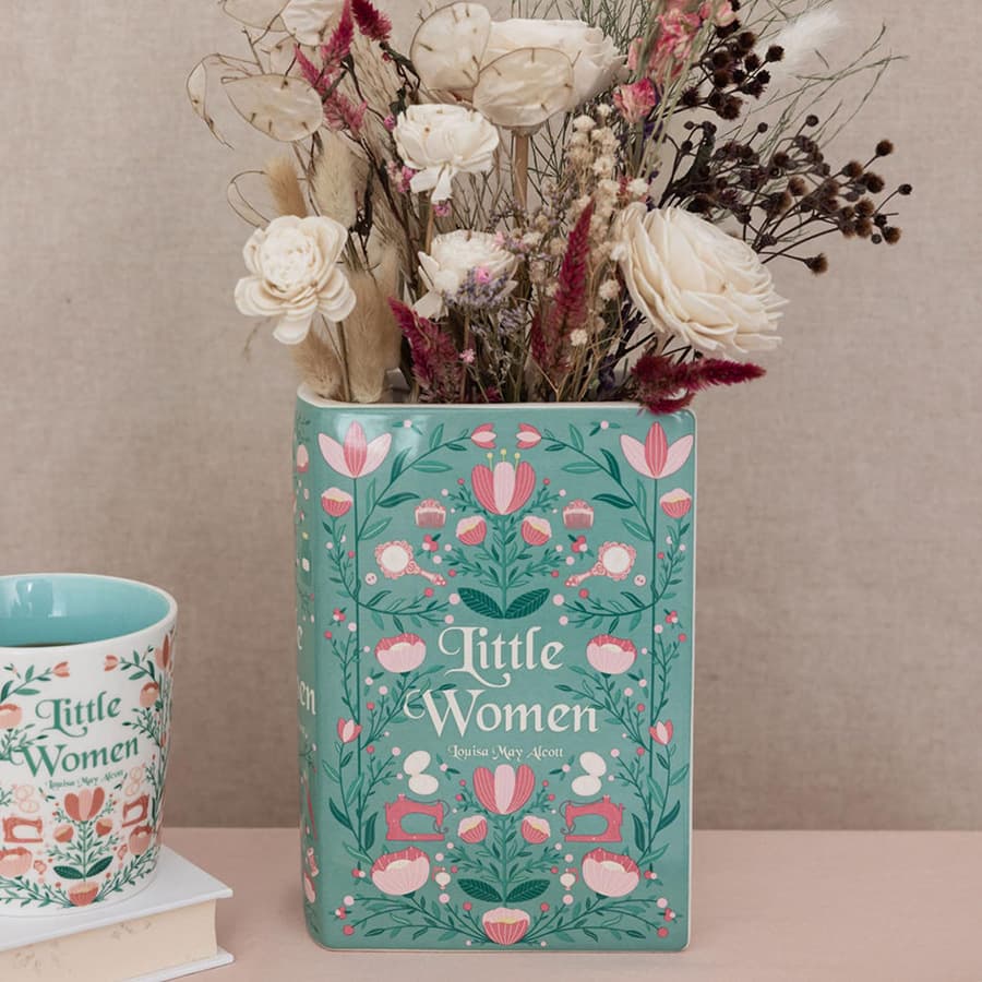 In Stock Amazon Hot Selling Book Vase Small Size Ceramic Vase Vampire/Little Woman Indoor Living Room Decoration