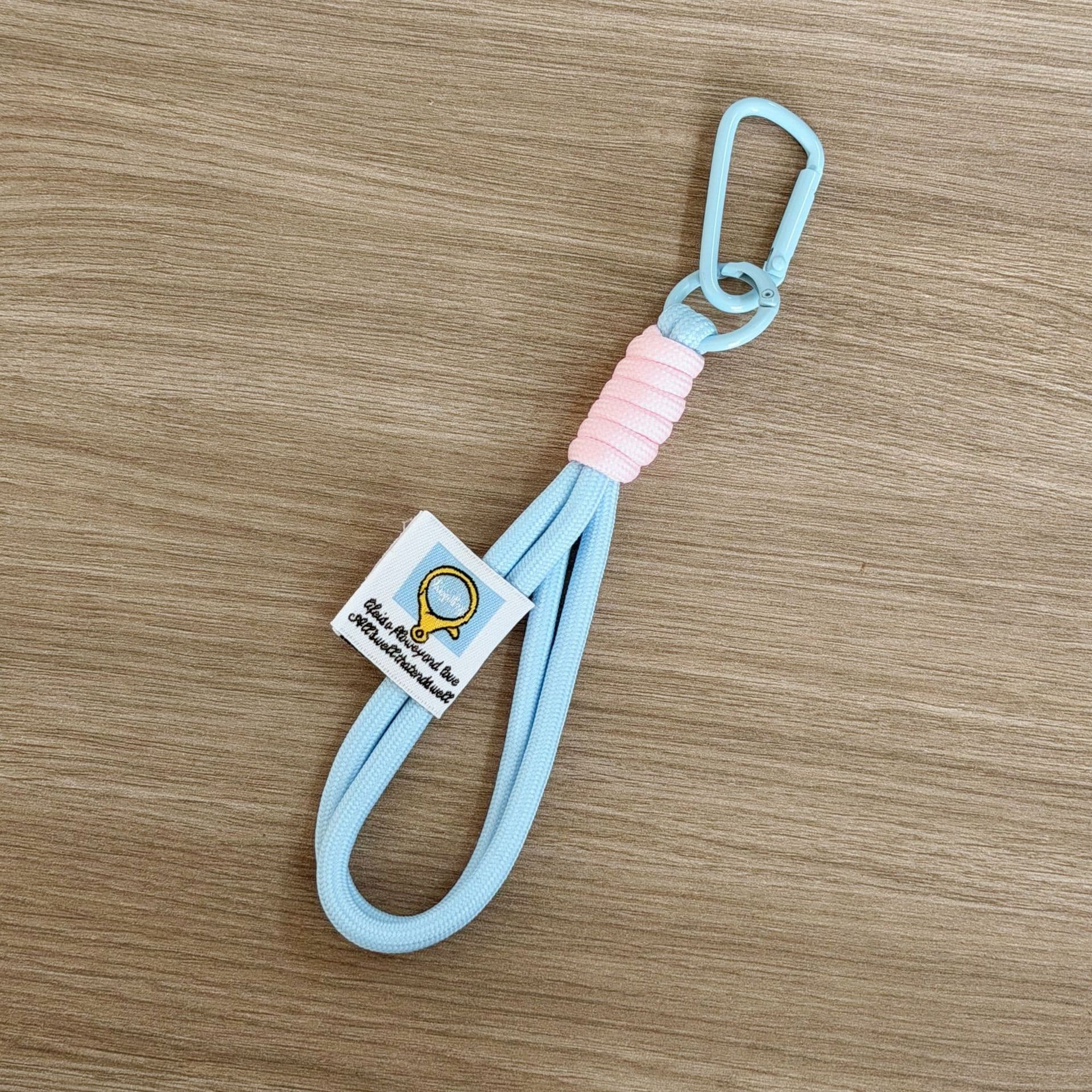 Personalized Creative Ins Men and Women Travel Contrasting Color Braided Wrist Rope School Bag Pendant Mobile Phone Lanyard Key Chain Pendant
