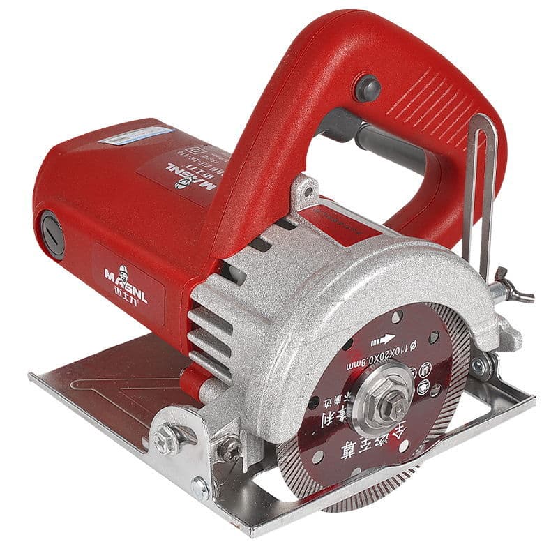 High-power cutting machine for ceramic tiles, stone, metal, and marble; multi-functional portable handheld woodworking electric saw and grooving machine for home use.