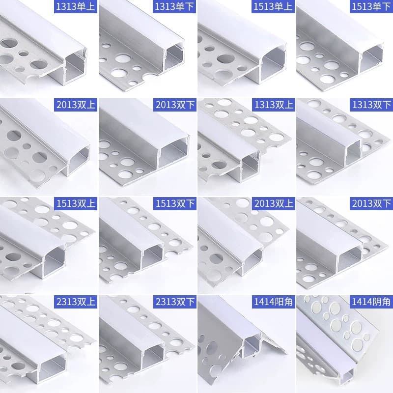 LED linear light embedded channel strip light double eyelid ceiling linear light pre-embedded COB linear light strip aluminum channel