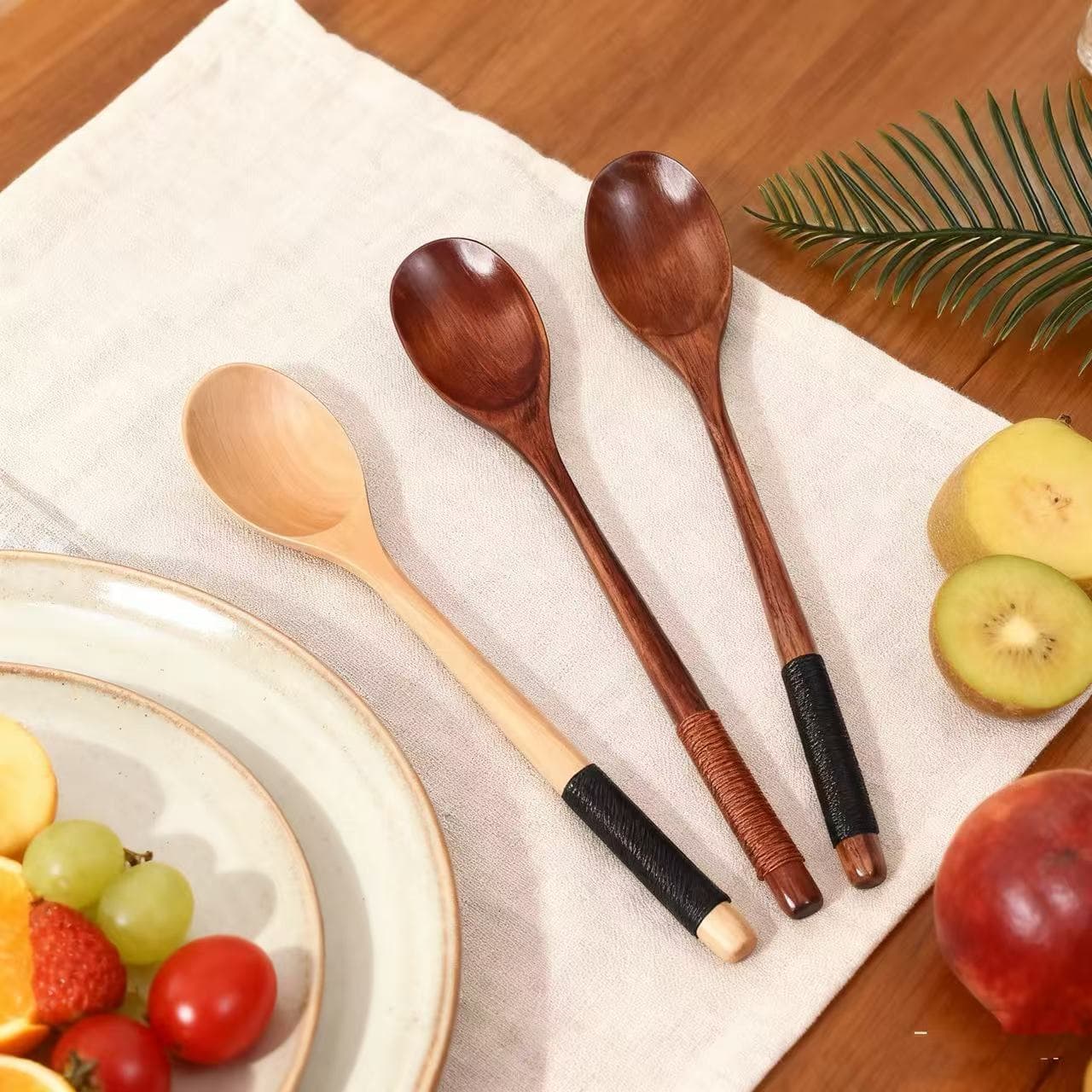 Korean Style Spoon Chopsticks Dinnerware Set, Wooden Kitchen Gadget, Portable Dinnerware, Eco-Friendly Wooden