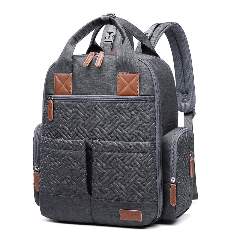 2025 cross-border large capacity fashionable mommy bag lightweight mother and baby bag portable mommy bag embroidered backpack manufacturer