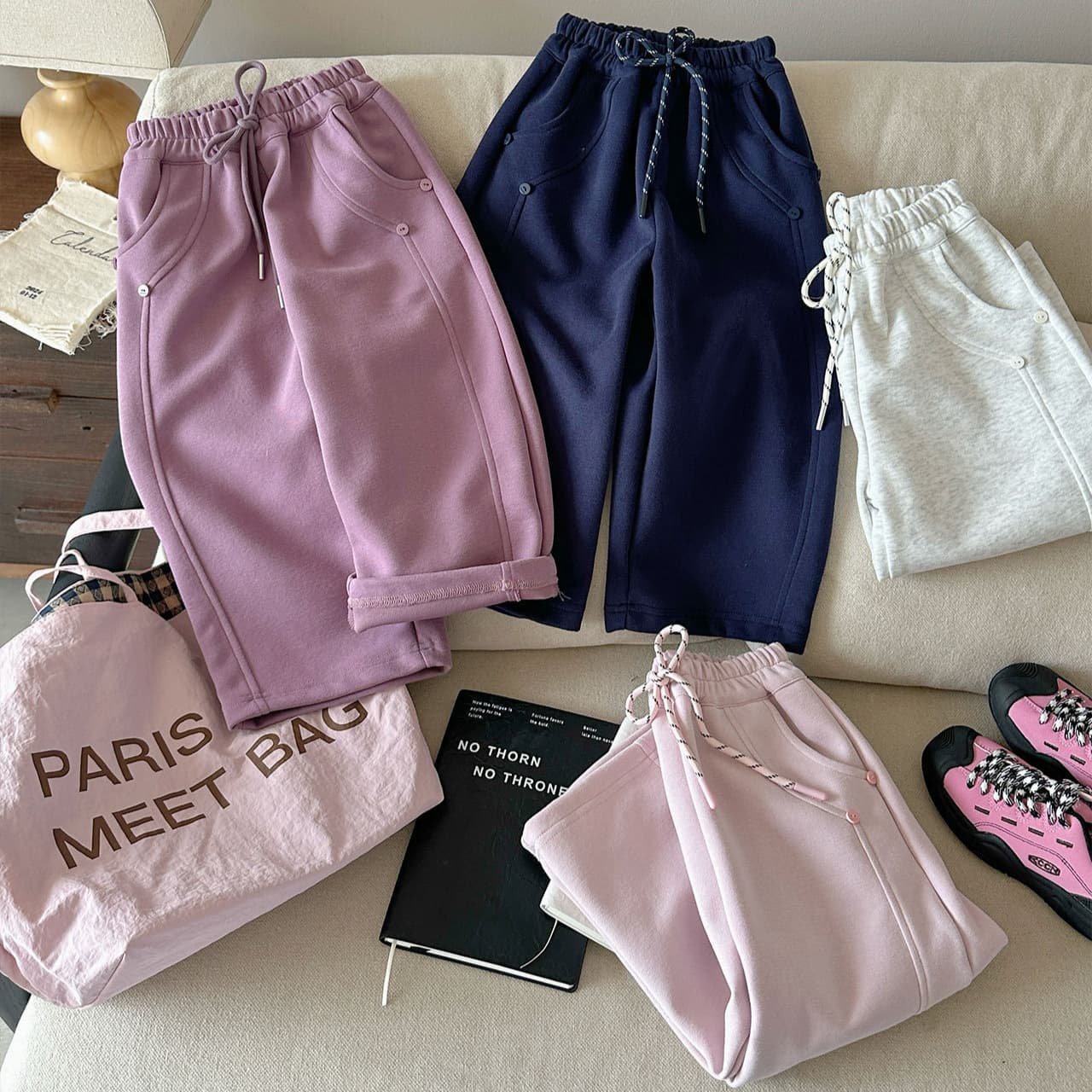 Chunqiu Children's Curved Knife Pants 2026 New Style Boys Loose Casual Pants Middle and Big Kids Trendy Sports Pants Baby Pants