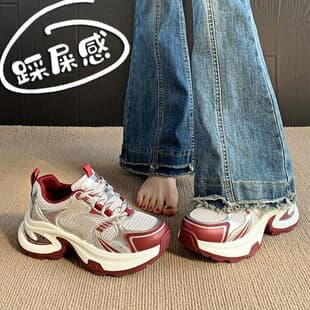 Petite Women Shoes Fashion Height-Increasing 6cm Dad Shoes 2026 Spring Summer New Style Ins Trendy Casual Sneakers Women Shoes