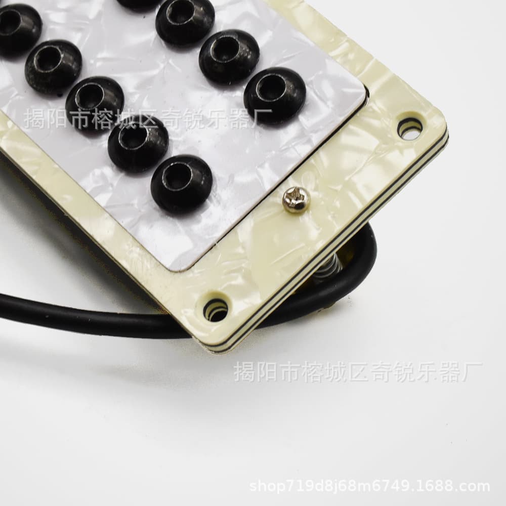 6-String Electric Guitar Large Round Double Coil Adjustable Screw Coil Split Pickup LP ST Umbrella Head Pickup with Frame
