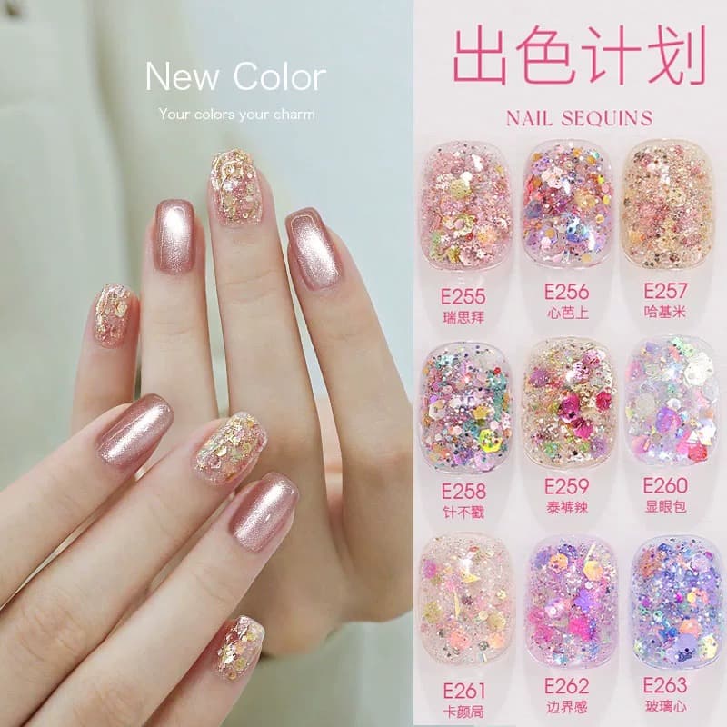 Internet Celebrity Nail Art Glitter Flash Nail Polish Gel 2026 New Special Mix Glitter Series Toenail Nail Gel