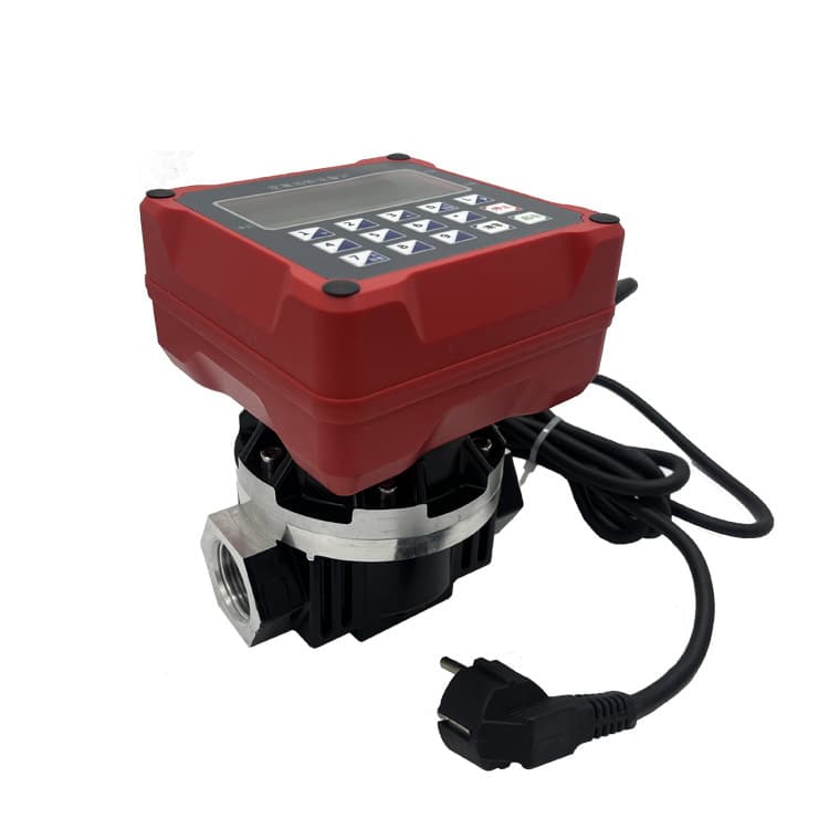 Quantitative Flow Meter for Gasoline and Diesel, 12V/24V/220V Electronic Gear Meter, 1-inch Oil Meter for Urea