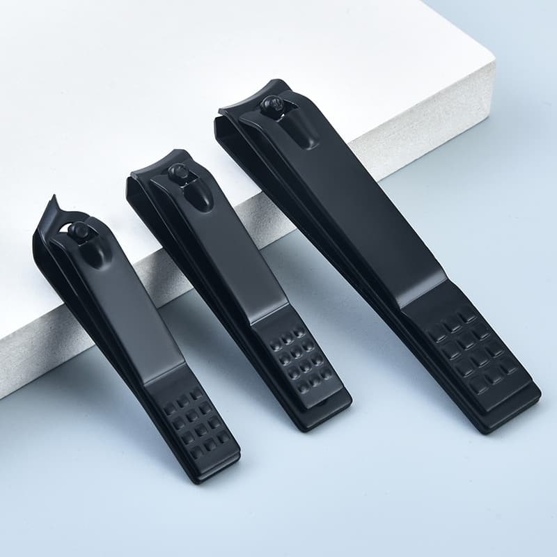 Blackened Stainless Steel Nail Clippers Large and Small Single Pack Home Nail Clippers Manicure Tool Nail Care Oblique Nail Scissors