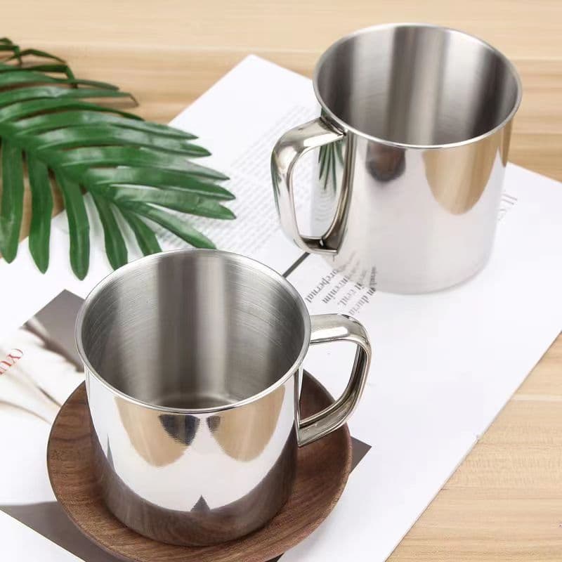 304 Stainless Steel Cup Thickened Tea Mug with Lid Kindergarten Children Student Cup Engraved Portable Cup