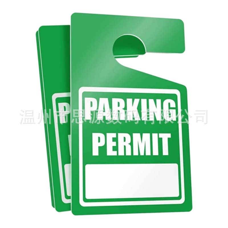 Wholesale of irregularly shaped PVC plastic DIY white parking signs, rearview mirror parking tags, writable and erasable.