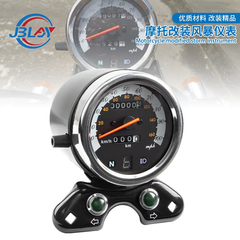 Cross-border Motorcycle Instrument Cluster GN CG125 Retro Modified Tachometer Speedometer Odometer with Gear Indicator