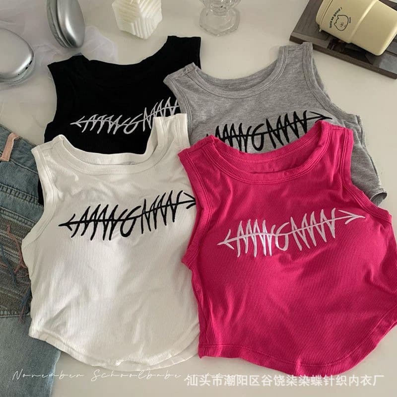 Korean Style Simple and Versatile Camisole with Chest Pad, One-Piece Inner Wear and Outer Wear, Slimming Look Short Bottoming Top for Women