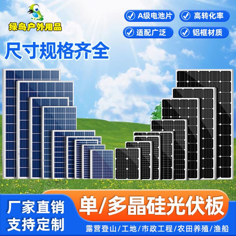 Wholesale Solar Panel 6V 18V Mono/Polycrystalline Solar Panel Outdoor Solar Glass Panel