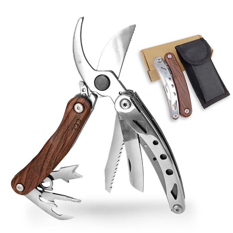In Stock Foldable Stainless Steel New Multi-Functional Garden Scissors, Outdoor Multi-Purpose Garden Pruning Shears