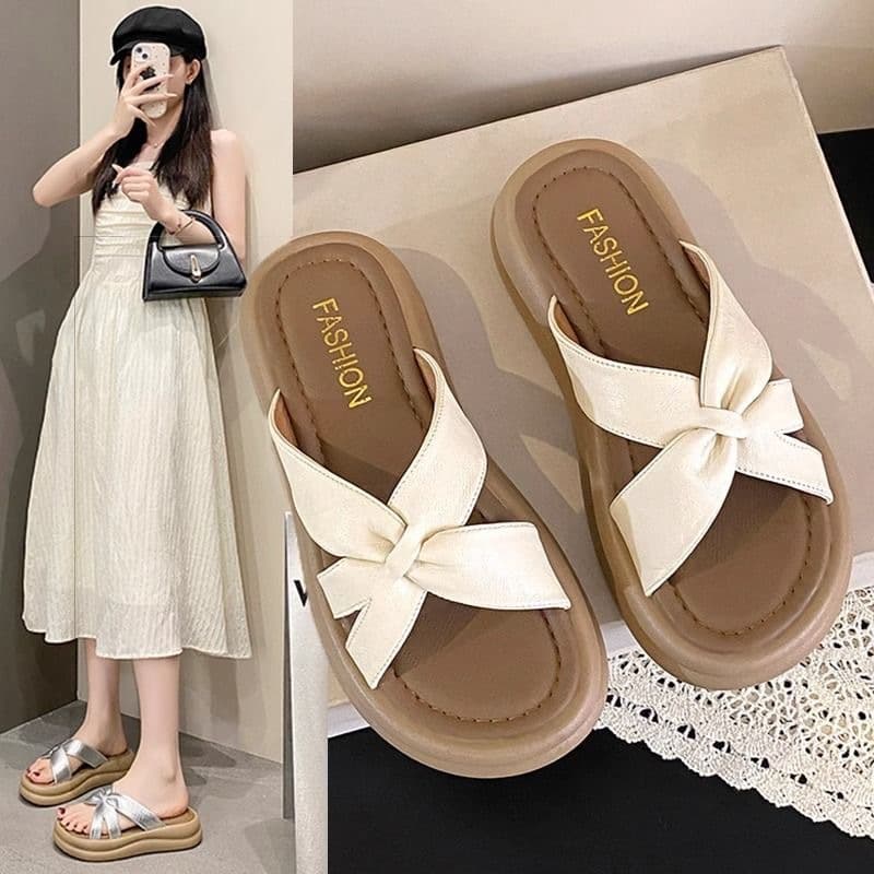 2025 New Cross Strap Clogs Platform Flip-flops Women Summer Outdoor Match with Skirts Sandals Absolutely Beautiful Fairy Style Sandals