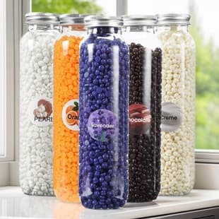 180g No Wax Paper Bottled Hard Wax Beans Private Area Hair Removal Rosin Wax Beans Cross-Border Amazon Hard Wax Beans