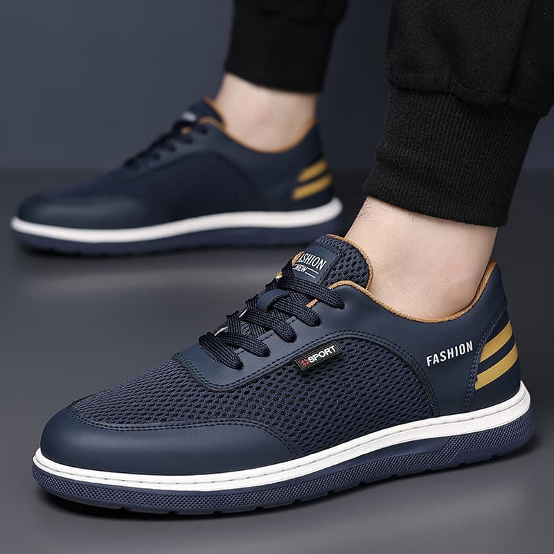 2026 New Men's Summer Casual Shoes, Soft Sole Breathable Mesh Flywoven Sneakers for Running and Sports