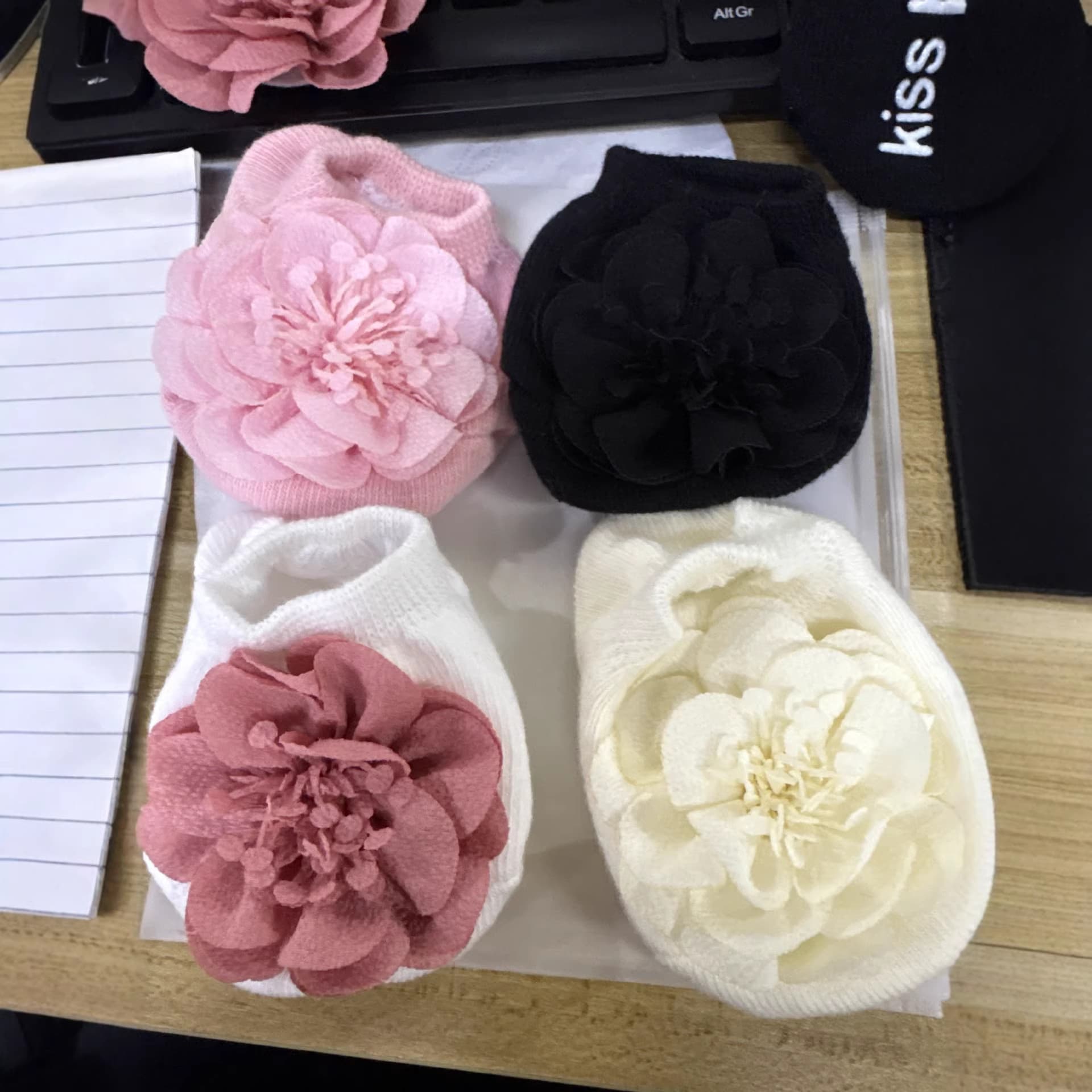 Newborn Baby Infant 0-2 Years Class A Cotton Socks 3D Flower Socks Non-Slip Crawling Toddler Floor Socks Wholesale