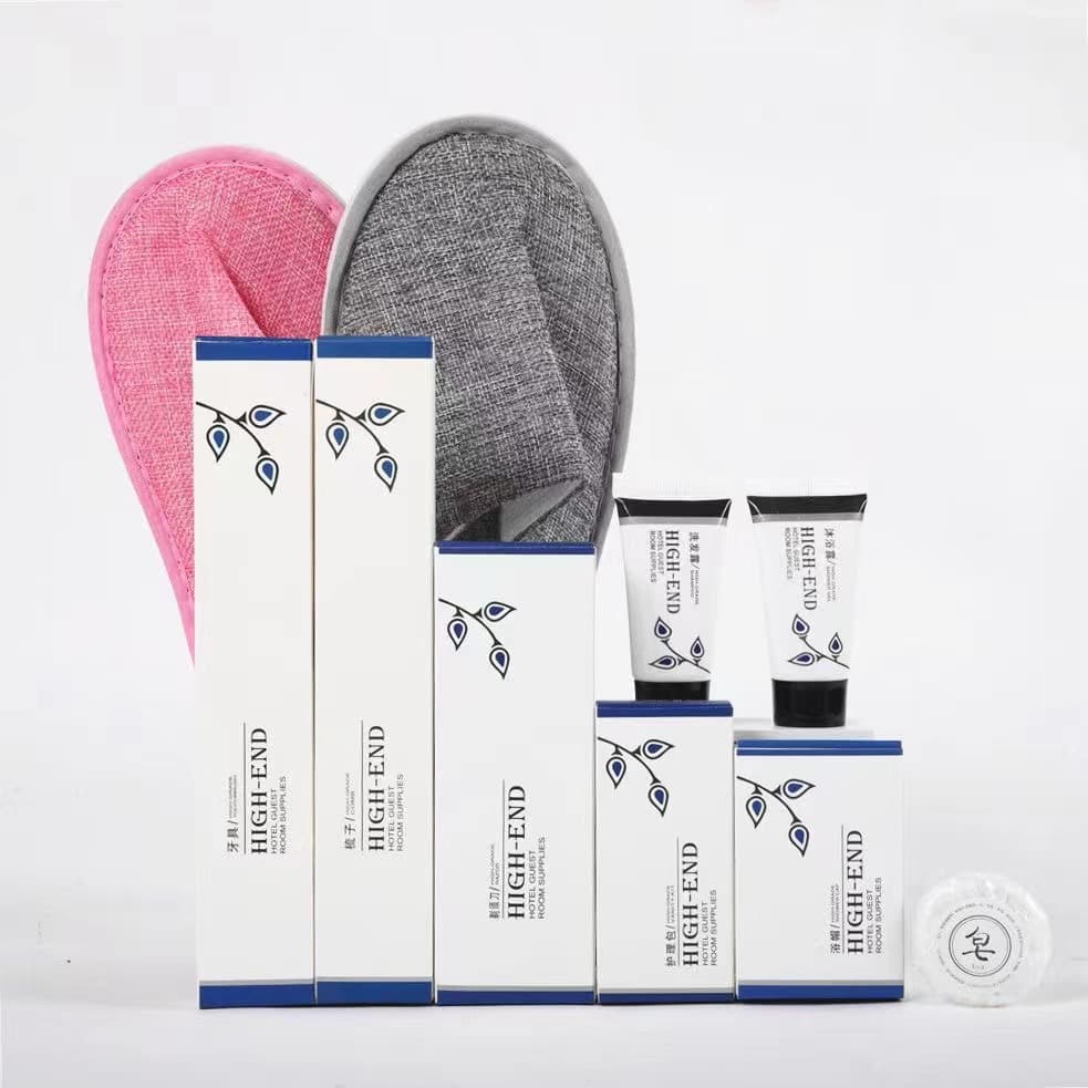 Hotel and B&B Disposable Toothbrush Set, E-Sports Hotel Supplies, Three-Leaf Card Box Hotel Toothbrush and Toothpaste