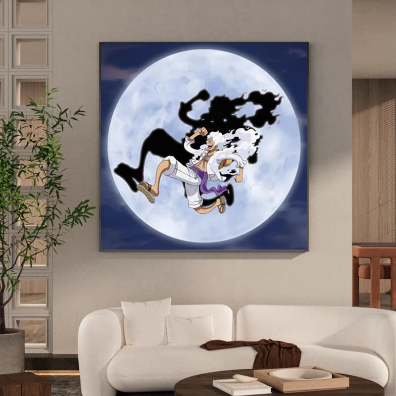 One Piece Nika Gear 5 Luffy Wall Hanging Anime Convention Gaming Room Living Room Bedroom Decorative Cartoon Background Wall Art